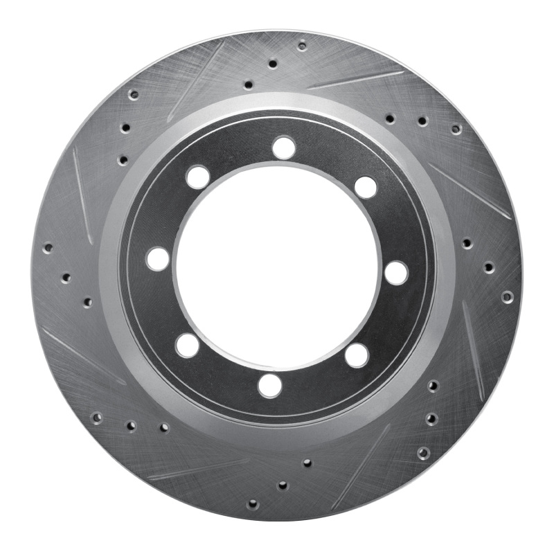 Ford F-350 Super Duty Brake Rotor (1) - Rear Left - DFC - Drilled & Slotted - Silver - `99-`04 Ford F-350 Super Duty Brake Rotor (1) - Rear Left - DFC - Drilled & Slotted - Silver - `99-`04
