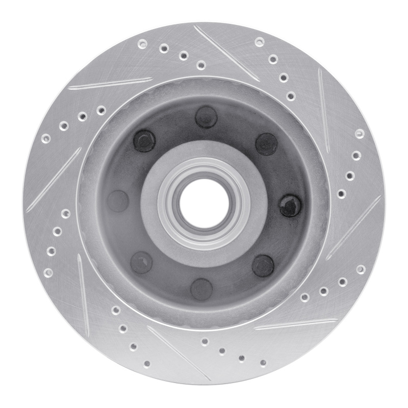 Ford F-250 Brake Rotor (1) - Front Left - DFC - Drilled & Slotted - Silver - `99-`02
