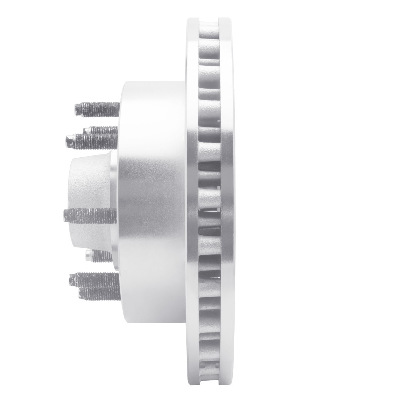 Ford F-350 Super Duty Brake Rotor (1) - Front Right - DFC - Drilled & Slotted - Silver - `99-`02