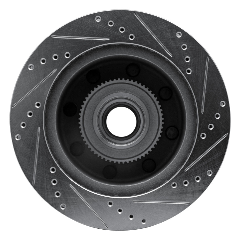 Ford F-250 Brake Rotor (1) - Front Left - DFC - Drilled & Slotted - Silver - `99-`02