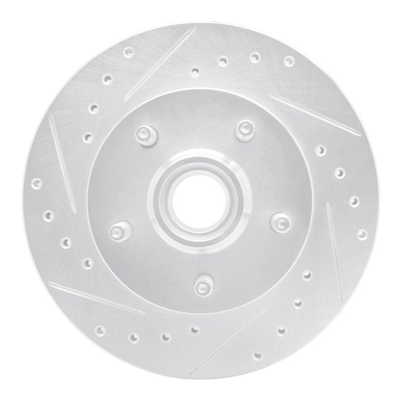 Ford Ranger Brake Rotor (1) - Front Left - DFC - Drilled & Slotted - Silver - `98-`02