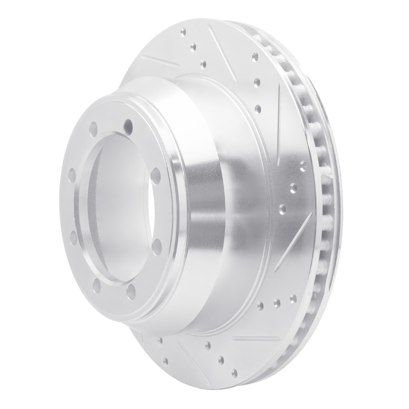 Ford E-350 Super Duty Brake Rotor (1) - Rear Right - DFC - Drilled & Slotted - Silver - `99-`07