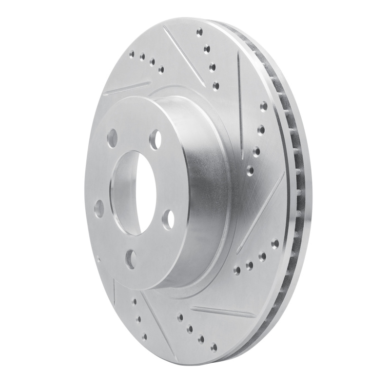 Ford Explorer Sport Trac Brake Rotor (1) - Front Right - DFC - Drilled & Slotted - Silver - `01-`11