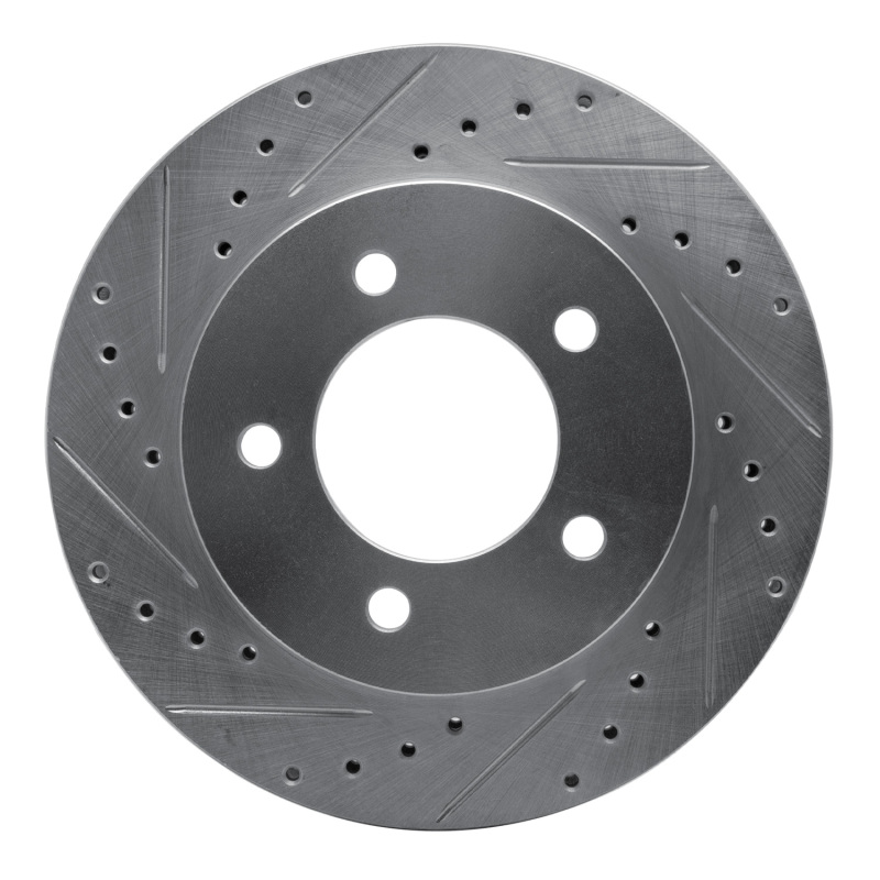 Ford Expedition Brake Rotor (1) - Front Left - DFC - Drilled & Slotted - Silver - `97-`02