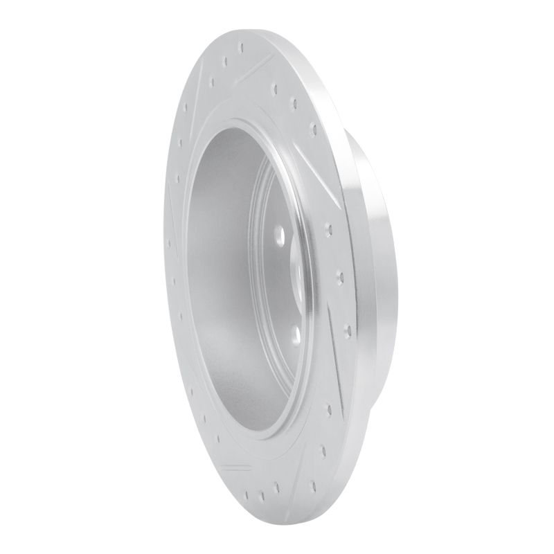 Ford Explorer Sport Brake Rotor (1) - Rear Right - DFC - Drilled & Slotted - Silver - `03-`05