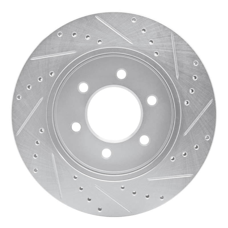 Ford F-150 Brake Rotor (1) - Front Left - DFC - Drilled & Slotted - Silver - `04-`08
