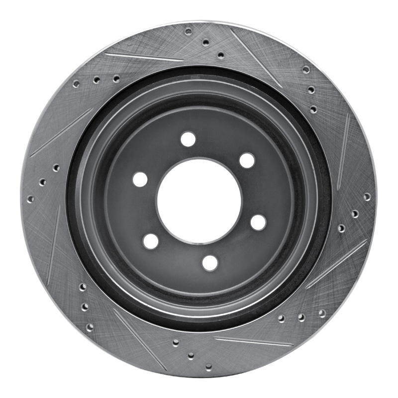 Ford F-150 Brake Rotor (1) - Rear Left - DFC - Drilled & Slotted - Silver - `04-`11