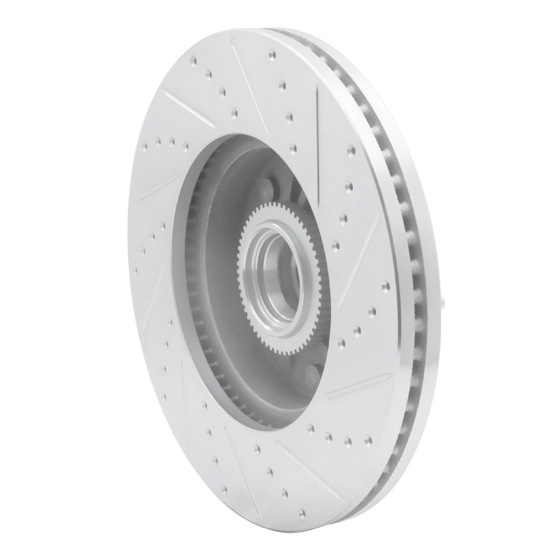 Ford E-150 Brake Rotor (1) - Front Left - DFC - Drilled & Slotted - Silver - `04-`06