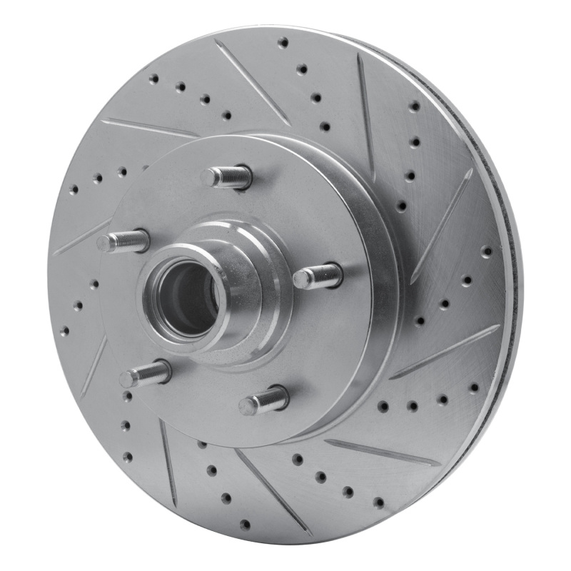 Ford E-150 Brake Rotor (1) - Front Right - DFC - Drilled & Slotted - Silver - `04-`06