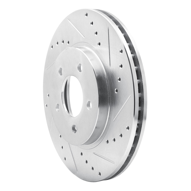 Ford Escape Brake Rotor (1) - Front Right - DFC - Drilled & Slotted, Zinc Plated - Silver - `05-`12