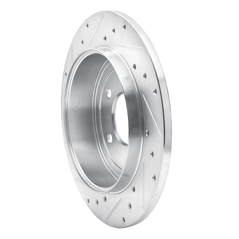 Ford Escape Brake Rotor (1) - Rear Right - DFC - Drilled & Slotted - Silver - `05-`08