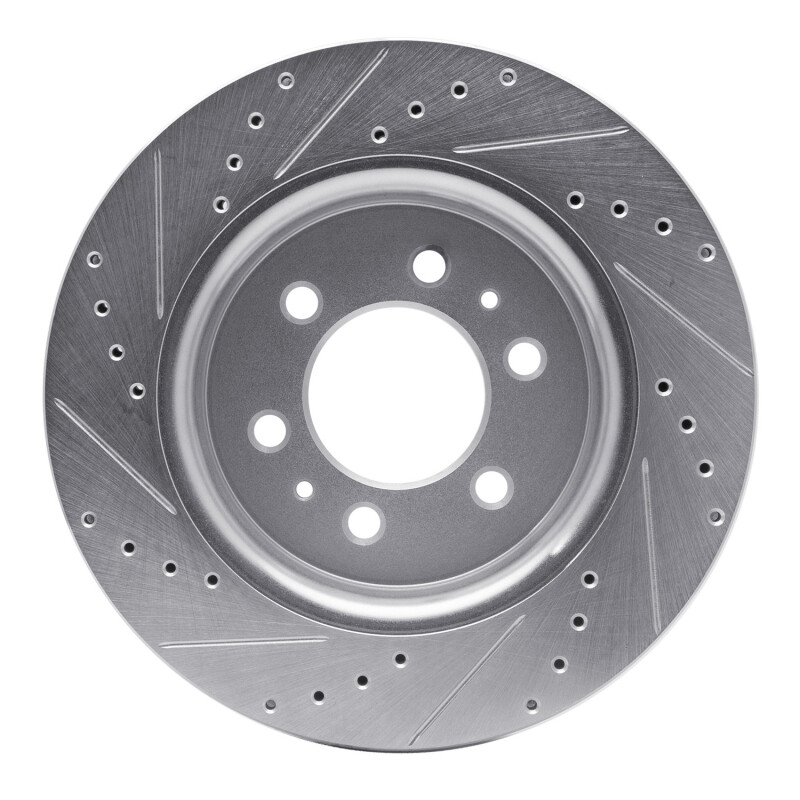 Ford F-150 Brake Rotor (1) - Front Right - DFC - Drilled & Slotted - Silver - `07-`21