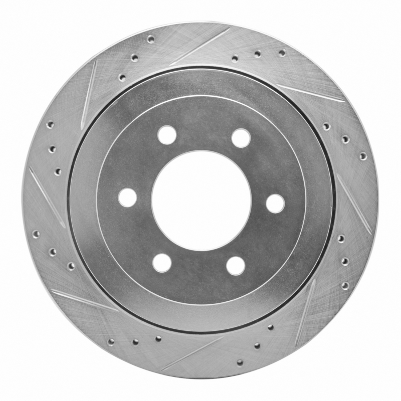 Ford Expedition Brake Rotor (1) - Rear Left - DFC - Drilled & Slotted - Silver - `07-`17