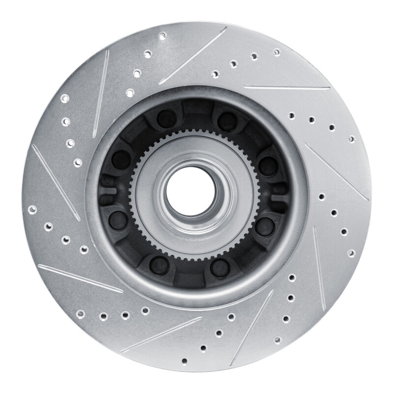 Ford E-350 Super Duty Brake Rotor (1) - Front Right - DFC - Drilled & Slotted - Silver - `08-`25