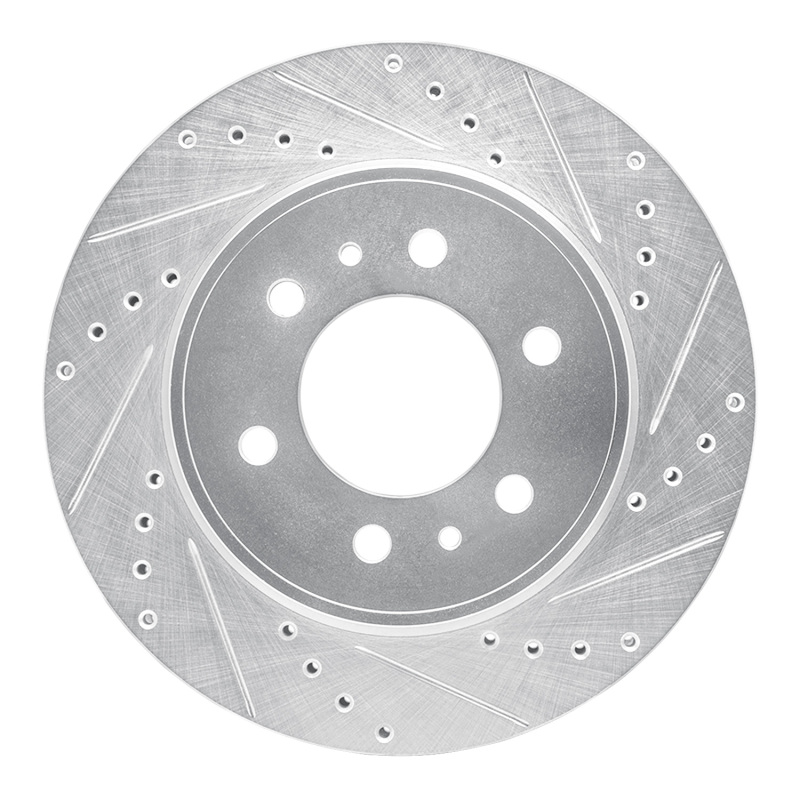 Ford F-150 Brake Rotor (1) - Front Right - DFC - Drilled & Slotted - Silver - 2009 Ford F-150 Brake Rotor (1) - Front Right - DFC - Drilled & Slotted - Silver - 2009