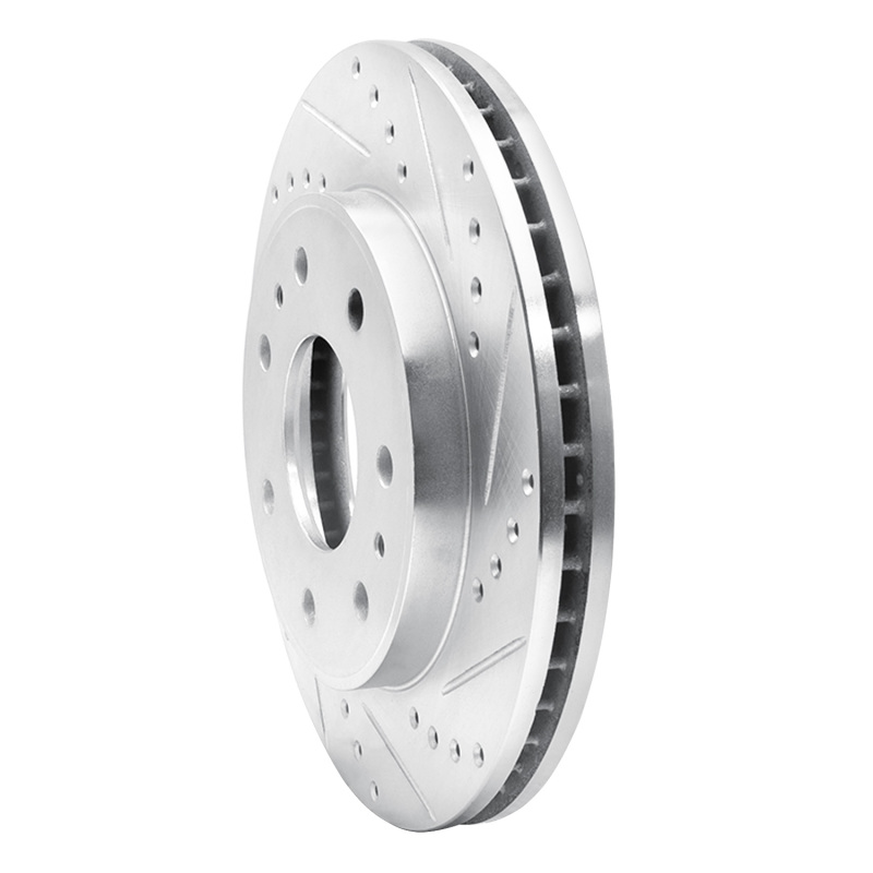 Ford F-150 Brake Rotor (1) - Front Right - DFC - Drilled & Slotted - Silver - 2009