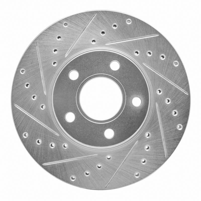 Ford Transit Connect Brake Rotor (1) - Front Left - DFC - Drilled & Slotted - Silver - `10-`13
