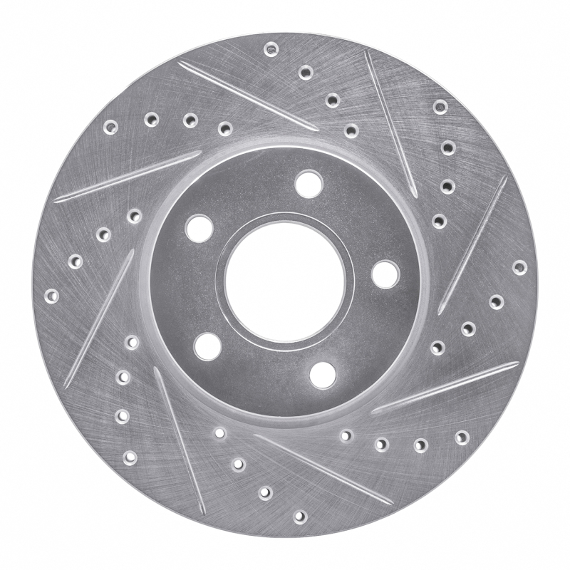 Ford Transit Connect Brake Rotor (1) - Front Right - DFC - Drilled & Slotted - Silver - `10-`13