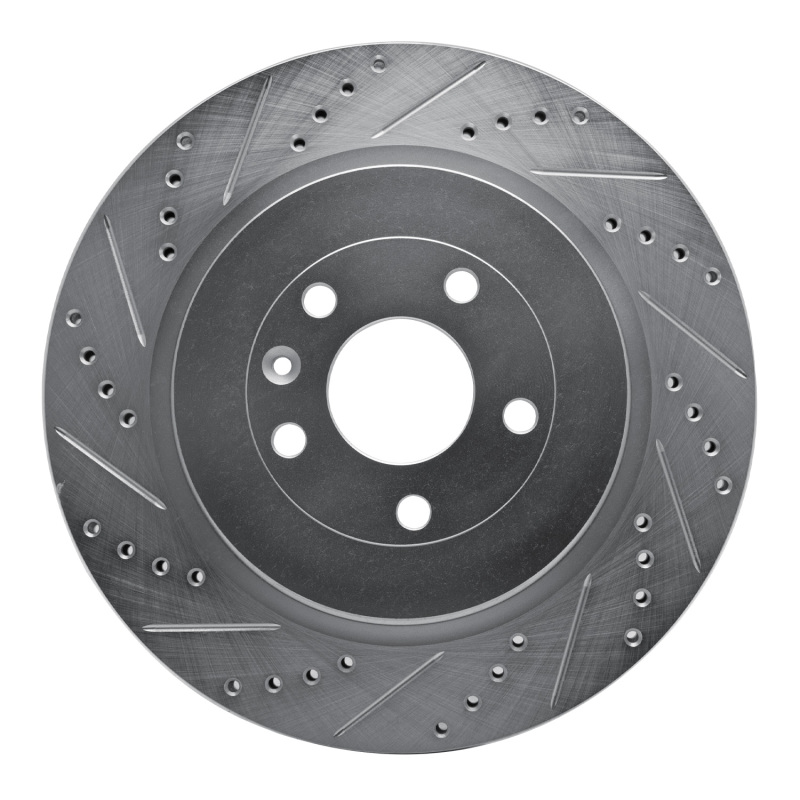 Ford Taurus Brake Rotor (1) - Rear Left - DFC - Drilled & Slotted - Silver - `13-`19