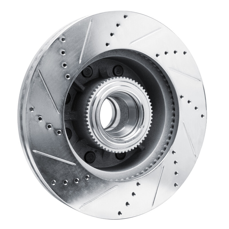 Ford F-250 Brake Rotor (1) - Front Right - DFC - Drilled & Slotted - Silver - `11-`25