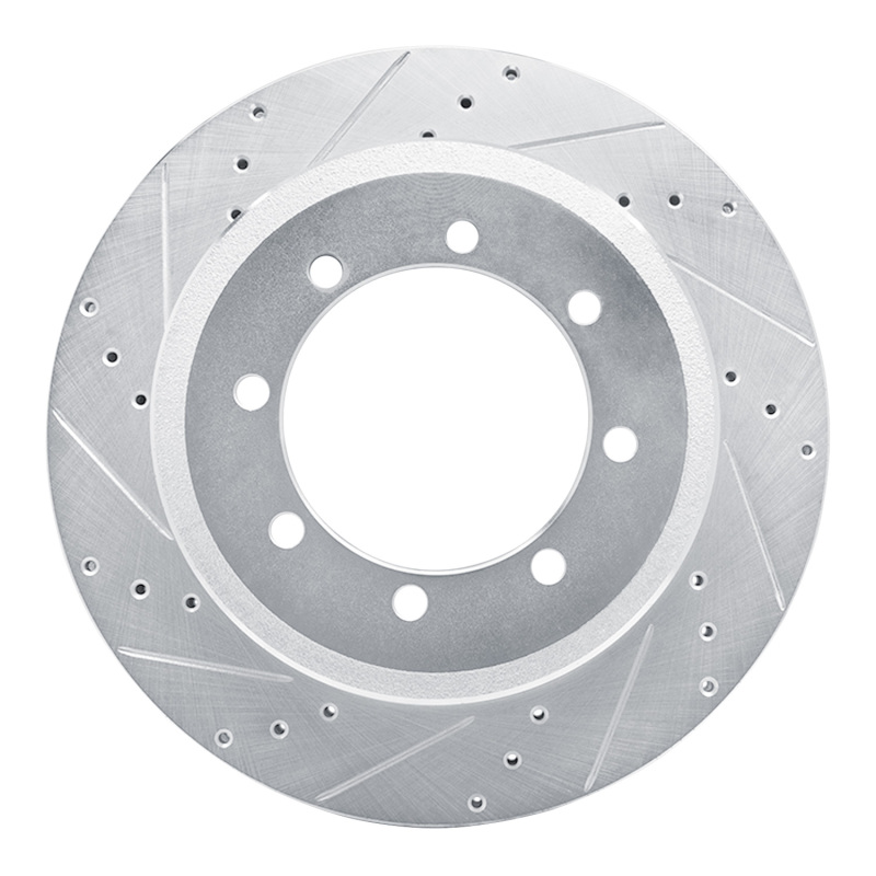 Ford F-450 Super Duty Brake Rotor (1) - Rear Left - DFC - Drilled & Slotted - Silver - `11-`22