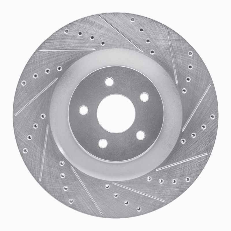Ford Focus Brake Rotor (1) - Front Right - DFC - Drilled & Slotted - Silver - `16-`18 Ford Focus Brake Rotor (1) - Front Right - DFC - Drilled & Slotted - Silver - `16-`18