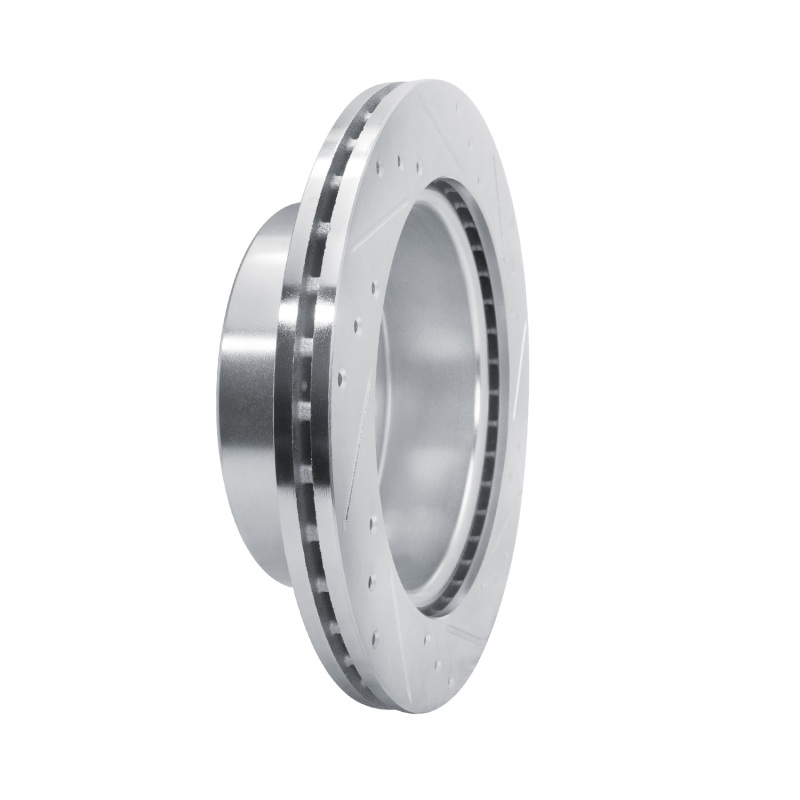 Ford Ranger Brake Rotor (1) - Rear Right - DFC - Drilled & Slotted - Silver - `19-`25