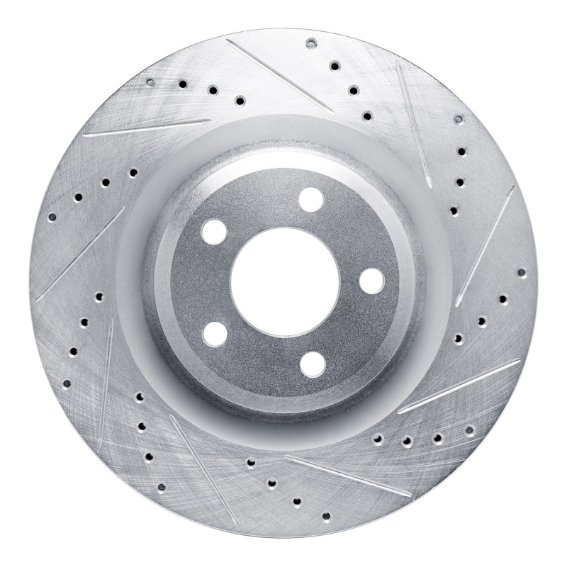 Ford Explorer Brake Rotor (1) - Front Right - DFC - Drilled & Slotted - Silver - `20-`25