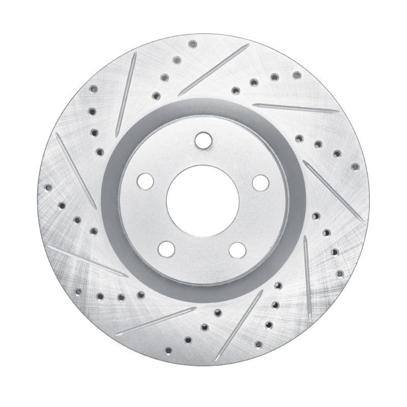 Ford Escape Brake Rotor (1) - Front Left - DFC - Drilled & Slotted - Silver - `20-`25