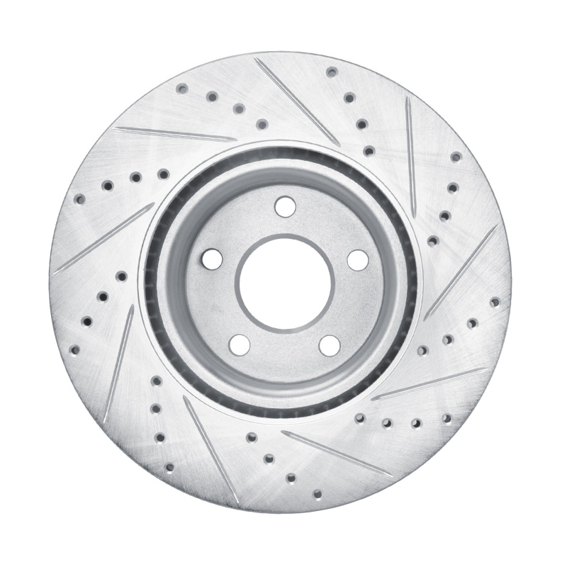 Ford Escape Brake Rotor (1) - Front Left - DFC - Drilled & Slotted - Silver - `20-`25