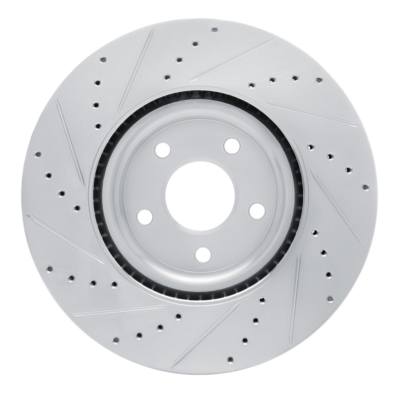 Ford Escape Brake Rotor (1) - Front Right - DFC - Drilled & Slotted - Silver - `20-`25