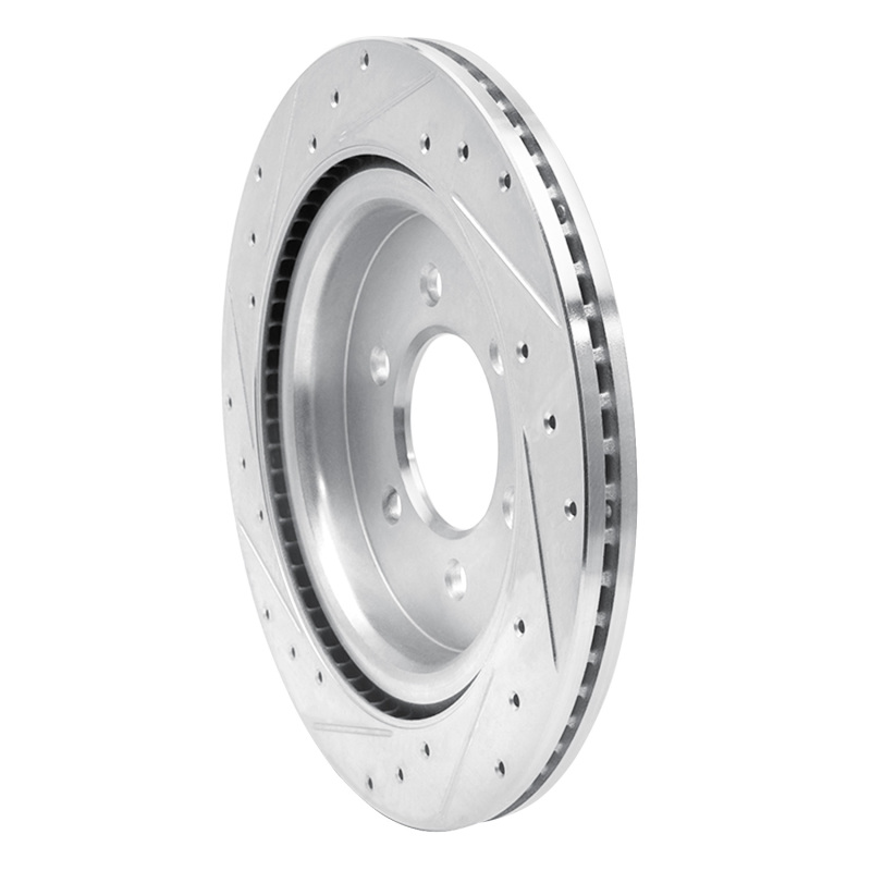 Ford F-150 Brake Rotor (1) - Rear Right - DFC - Drilled & Slotted - Silver - `21-`25