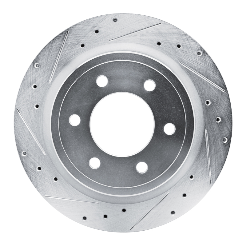 Ford F-150 Brake Rotor (1) - Rear Left - DFC - Drilled & Slotted - Silver - `21-`25 Ford F-150 Brake Rotor (1) - Rear Left - DFC - Drilled & Slotted - Silver - `21-`25