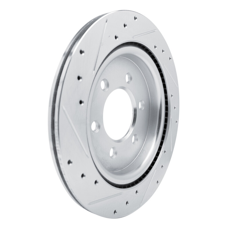 Ford Expedition Brake Rotor (1) - Rear Right - DFC - Drilled & Slotted - Silver - `21-`25