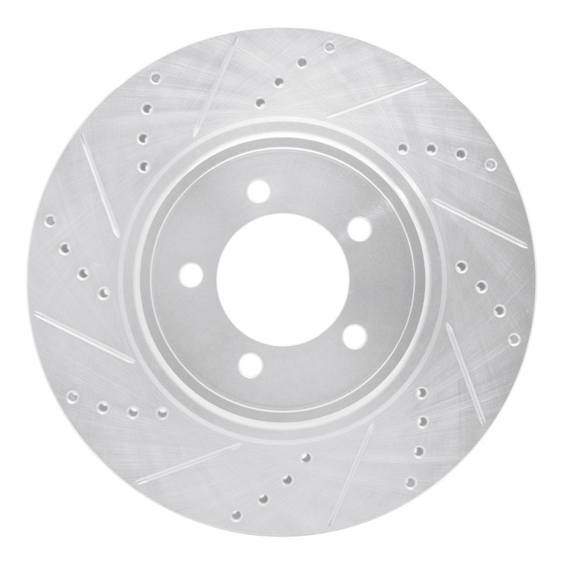 Lincoln Aviator Brake Rotor (1) - Front Left - DFC - Drilled & Slotted - Silver - `03-`05 Lincoln Aviator Brake Rotor (1) - Front Left - DFC - Drilled & Slotted - Silver - `03-`05