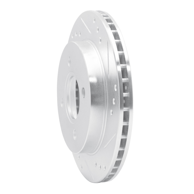Ford Contour Brake Rotor (1) - Rear Right - DFC - Drilled & Slotted - Silver - `95-`04