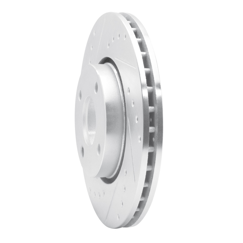 Ford Contour Brake Rotor (1) - Front Left - DFC - Drilled & Slotted - Silver - `98-`04