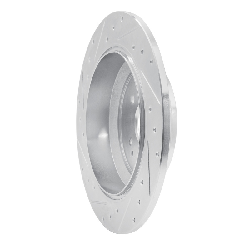 Acura MDX Brake Rotor (1) - Rear Right - DFC - Drilled & Slotted - Silver - `14-`16