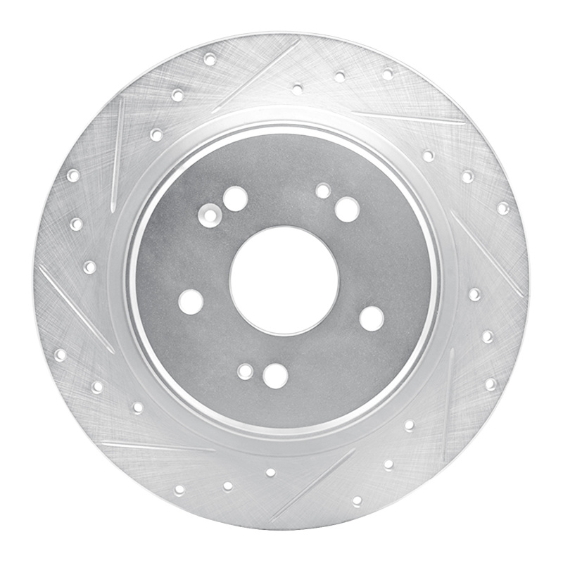 Acura ADX Brake Rotor (1) - Rear Left - DFC - Drilled & Slotted - Silver - `15-`25