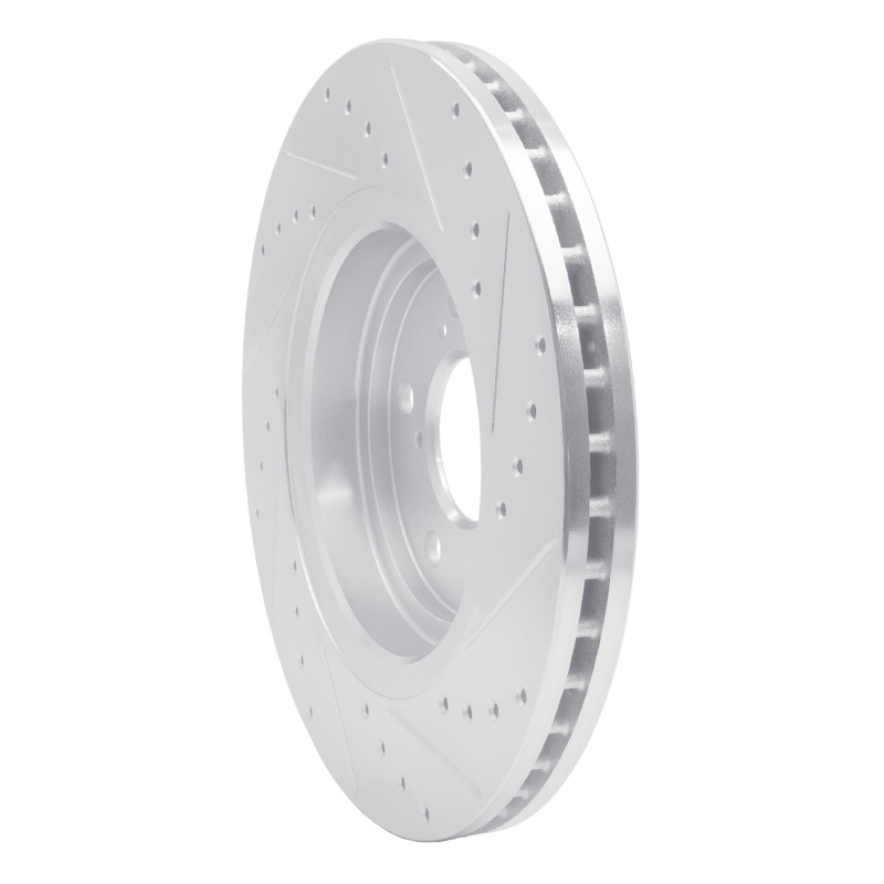 Acura MDX Brake Rotor (1) - Front Left - DFC - Drilled & Slotted - Silver - `17-`20
