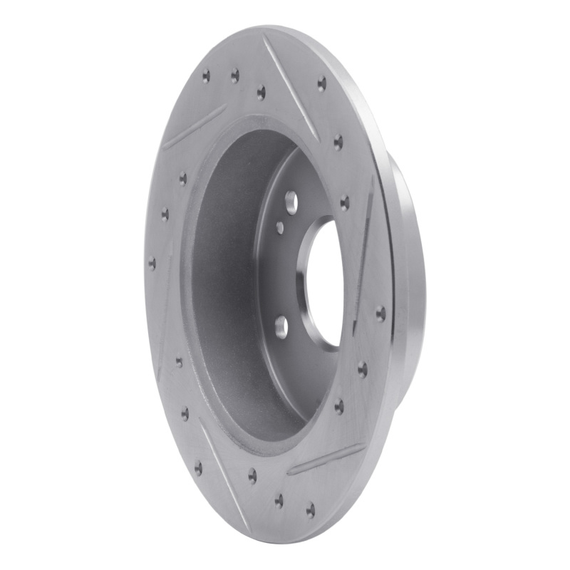 Acura Integra Brake Rotor (1) - Rear Left - DFC - Drilled & Slotted - Silver - `97-`06