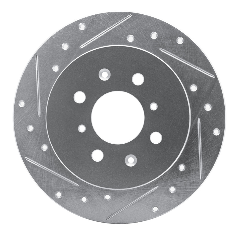 Acura EL Brake Rotor (1) - Rear Left - DFC - Drilled & Slotted - Silver - `01-`05
