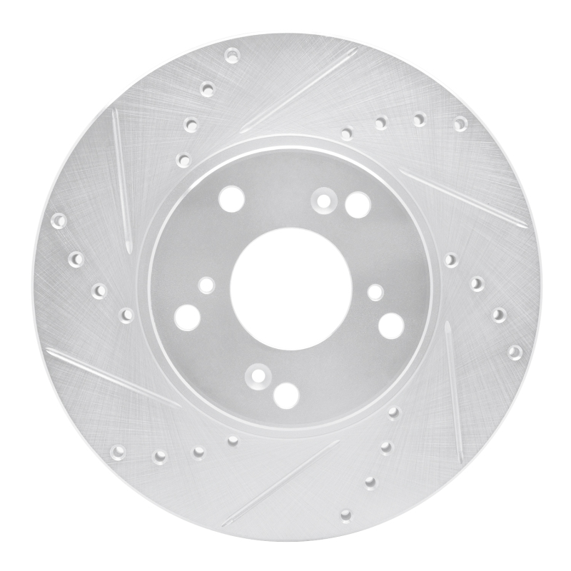 Acura ILX Brake Rotor (1) - Front Left - DFC - Drilled & Slotted - Silver - `98-`22 Acura ILX Brake Rotor (1) - Front Left - DFC - Drilled & Slotted - Silver - `98-`22