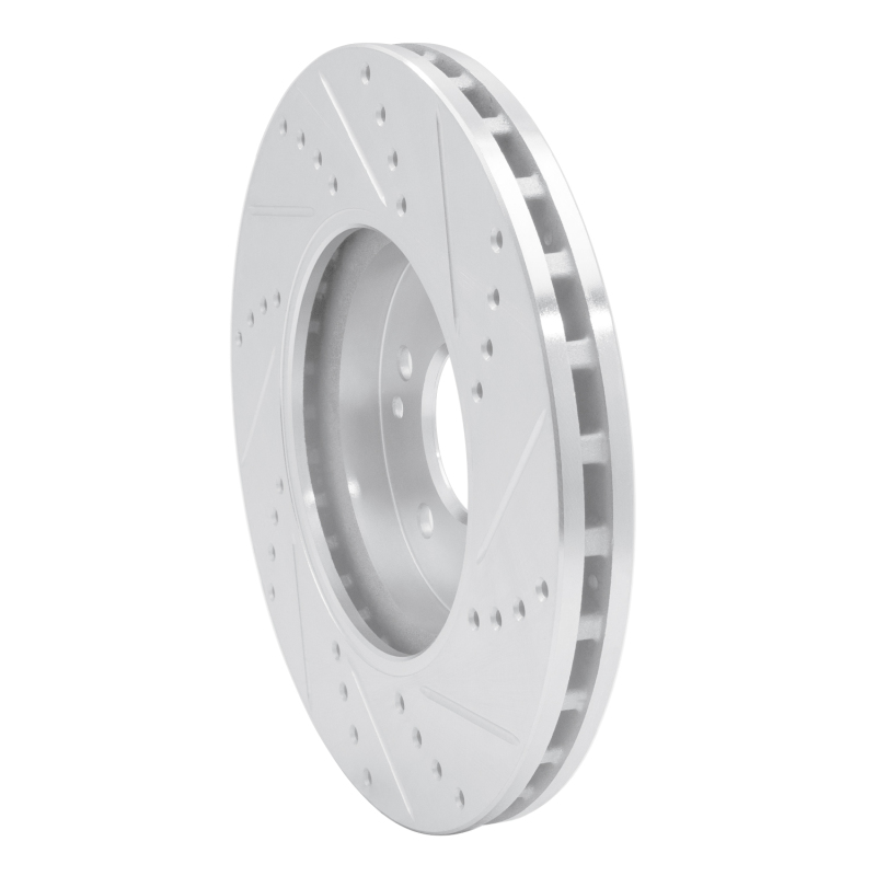 Chrysler Crossfire Brake Rotor (1) - Front Left - DFC - Drilled & Slotted - Silver - `96-`11