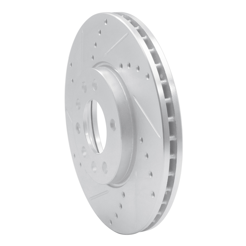 Cadillac BLS Brake Rotor (1) - Front Left - DFC - Drilled & Slotted - Silver - `03-`11