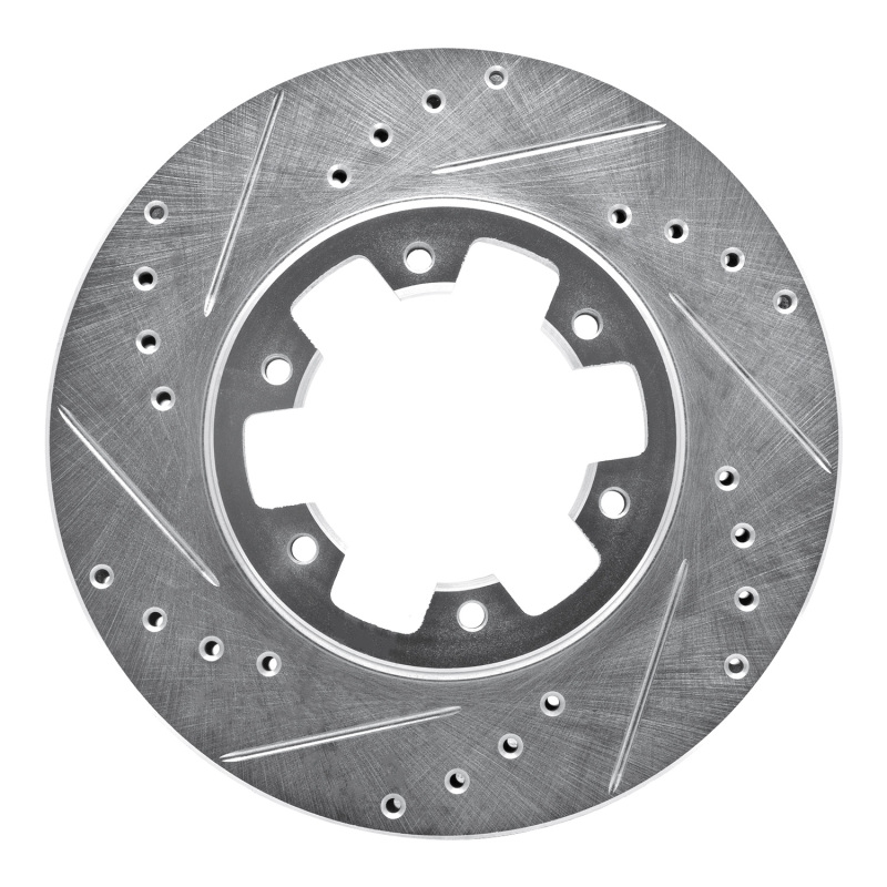 Nissan Frontier Brake Rotor (1) - Front Left - DFC - Drilled & Slotted - Silver - `85-`02 Nissan Frontier Brake Rotor (1) - Front Left - DFC - Drilled & Slotted - Silver - `85-`02