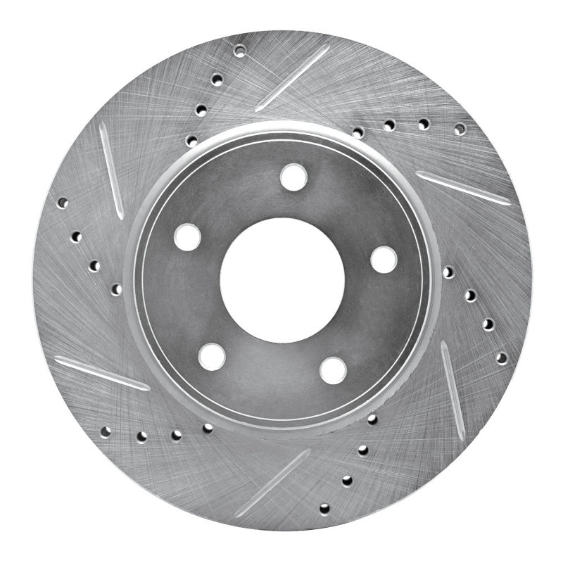 Chevrolet City Express Brake Rotor (1) - Front Left - DFC - Drilled & Slotted - Silver - `11-`25