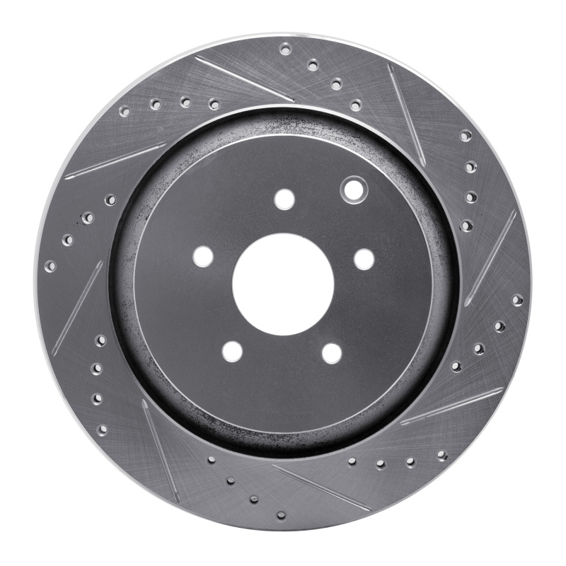 Infiniti Q70 Brake Rotor (1) - Rear Right - DFC - Drilled & Slotted - Silver - `09-`24 Infiniti Q70 Brake Rotor (1) - Rear Right - DFC - Drilled & Slotted - Silver - `09-`24