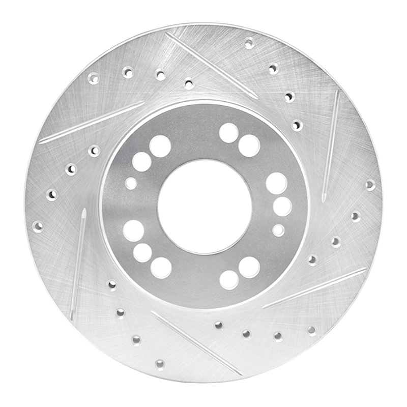 Dodge Stealth Brake Rotor (1) - Front Right - DFC - Drilled & Slotted - Silver - `91-`04