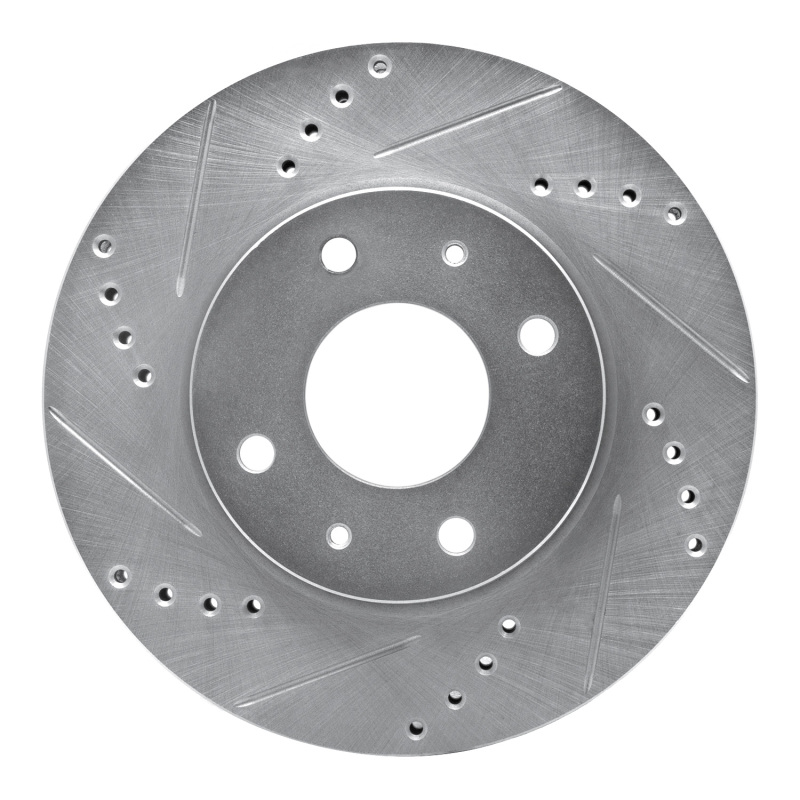 Mitsubishi Lancer Brake Rotor (1) - Front Left - DFC - Drilled & Slotted - Silver - 2004 Mitsubishi Lancer Brake Rotor (1) - Front Left - DFC - Drilled & Slotted - Silver - 2004